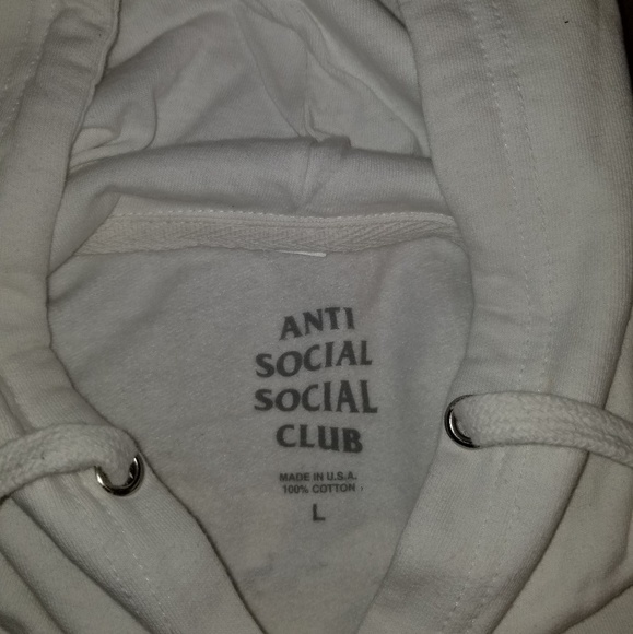 Antisocial social club Beverly white hoodie - Picture 4 of 4